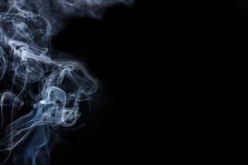Smoke on black background