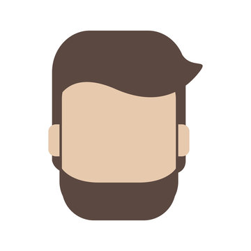 faceless man with beard icon image vector illustration design 
