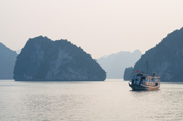 Cruise boat on Halong bay, Vietnam