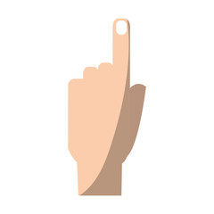 hand pointing with index finger icon image vector illustration design 
