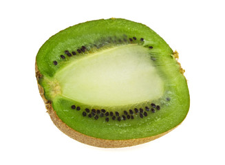 Half of kiwi fruit isolated on white background