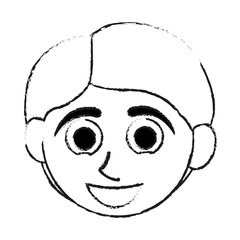 face of happy smiling boy icon image vector illustration design 