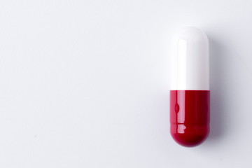 pills capsules isolated on white background.