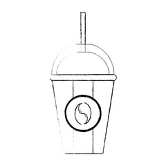 disposable cup coffee related icon image vector illustration design 