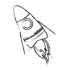flying rocket icon image vector illustration design 