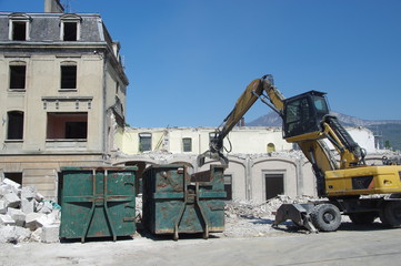 démolition d'un immeuble 