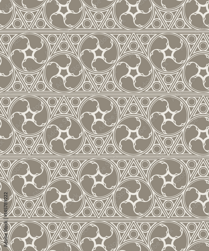 Poster seamless pattern from geometric elements in classical style.