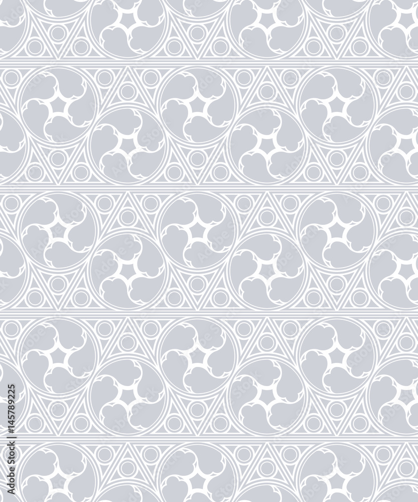 Poster seamless pattern from geometric elements in classical style.