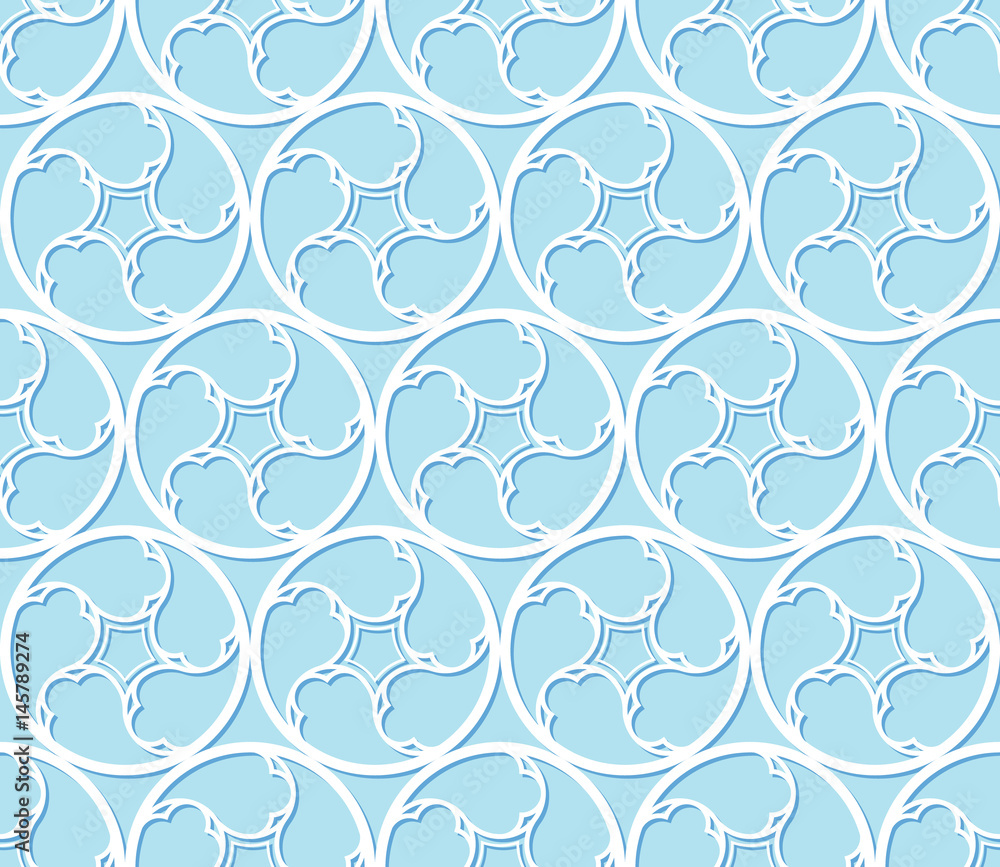 Poster seamless pattern from geometric elements in classical style.