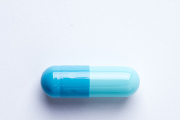 pills capsules isolated on white background.