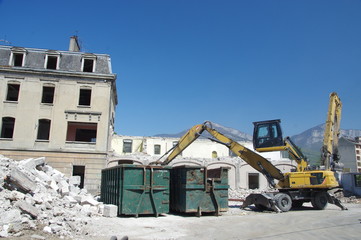 démolition d'un immeuble