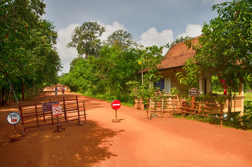 Banteay Srei Temple ticket control, Cambodia