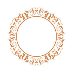 elegant frame heraldry ornate decoration element color vintage vector illustration