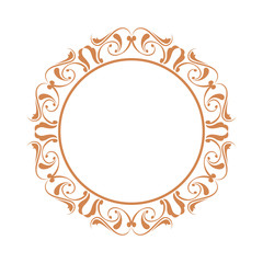 elegant frame heraldry ornate decoration element color vintage vector illustration