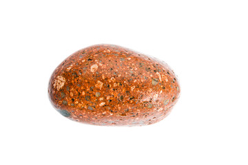 wet sea stone isolated on white background