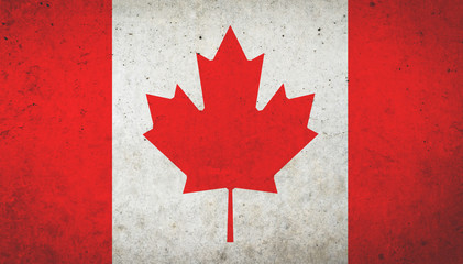 Grunge vintage Canada flag for texture background. Concept memorial of international. Vintage and grunge style.