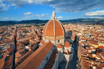 Fototapeta na wymiar Duomo Santa Maria Del Fiore bell tower view