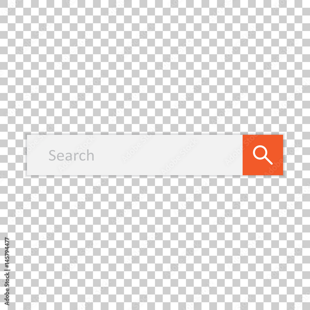 Poster search bar field. vector interface element with search button. flat vector illustration on isolated 