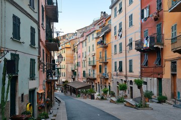 Fototapeta na wymiar Riomaggiore street in Cinque Terre