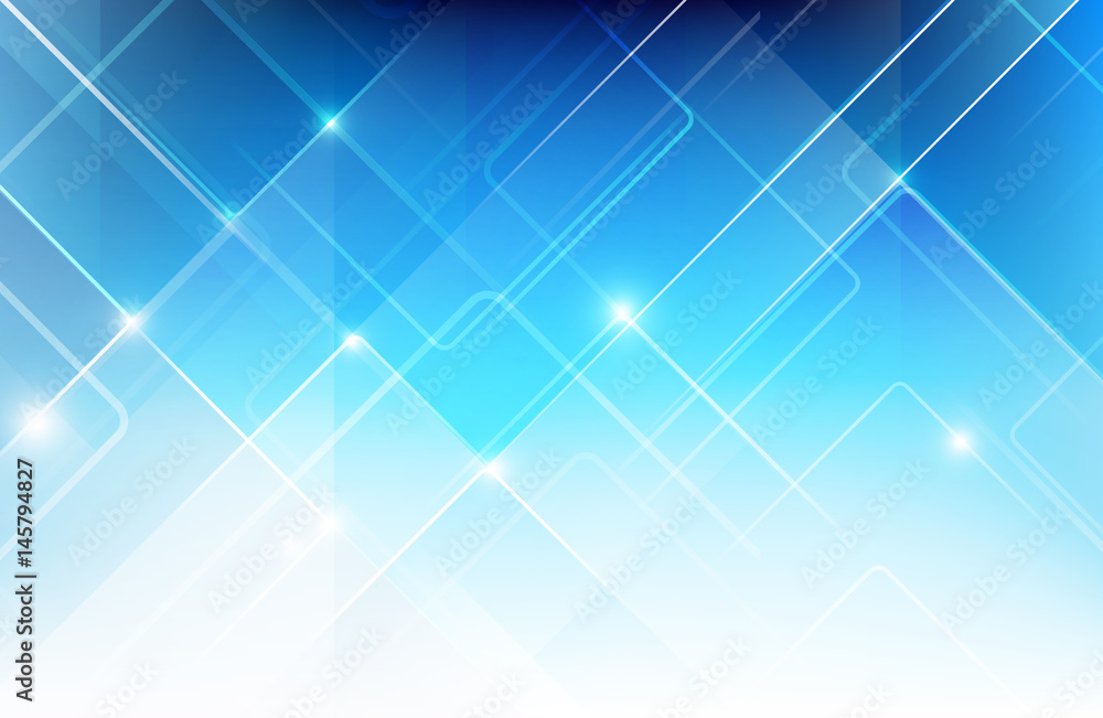 Poster abstract blue background with basic geometry shape low poly style and ligting effect vector eps 10 0
