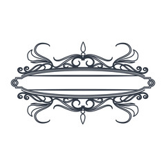 classic signboard swirls decoration template vector illustration