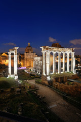 Rome Forum night