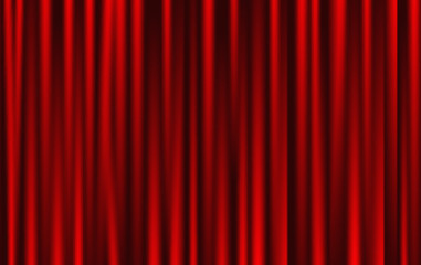 theatrical background. Red drape curtains