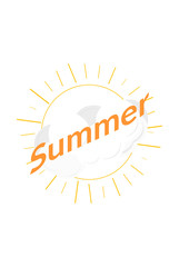 Vector illustration of the summer postcard