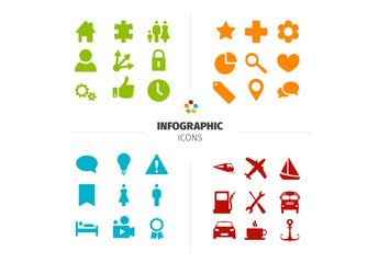 Colorful Business and Travel Icons
