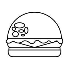 delicious burger isolated icon vector illustration design