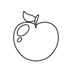 apple fresh fruit icon vector illustration design
