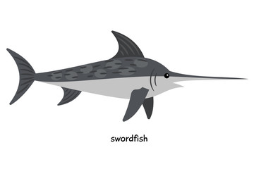 Swordfish -large predatory sea fish, the fastest floating on our planet