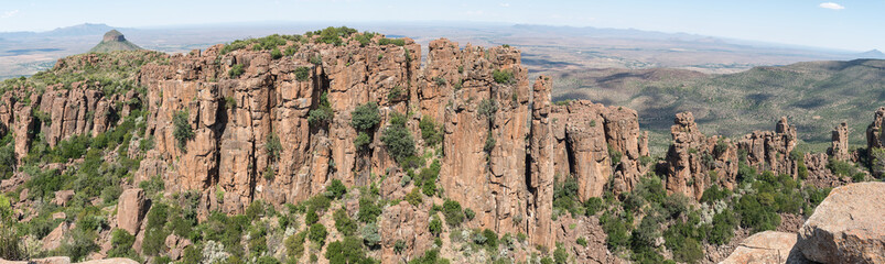 Dolerite columns near Graaff Reinet at the Valley of Desolation