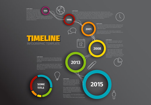 Colorful Circles Timeline Infographic