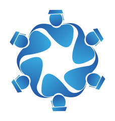 Vector - Teamwork graduates icon vector