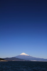Mt. Fuji and sea, view from Mihono Matsubara in Shizuoka, Japan