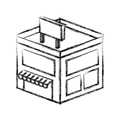 store building isometric icon vector illustration design