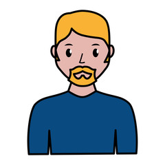 happy man cartoon icon over white background. colorful design. vector illustration