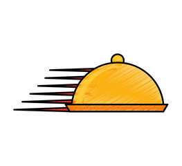 tray server fast isolated icon vector illustration design