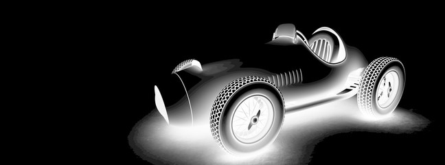 Racing car.3D render