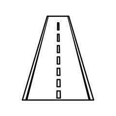 Straight road isolated icon vector illustration design
