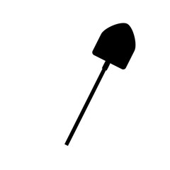 shovel icon over white background. gardening equipment design. vector illustration