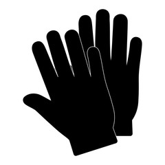 Obraz premium gardening gloves icon over white background. vector illustration