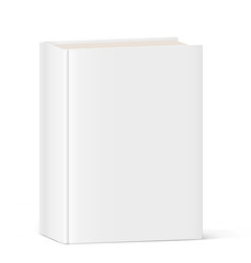 Blank cover book isolated on white background. Vector illustration.
