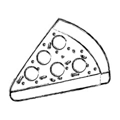 delicious pizza isolated icon vector illustration design