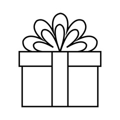 gift box icon over white background. vector illustration