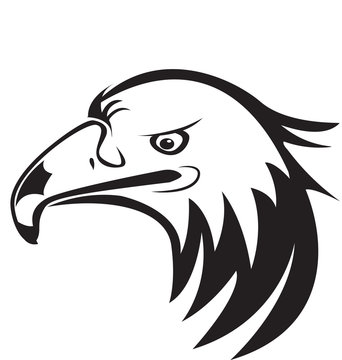 Vector - Eagle head silhouette icon logo