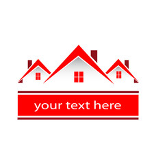 Vector - Real estate red houses logo