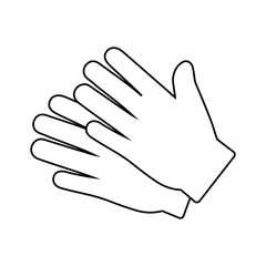 gardening gloves icon over white background. vector illustration