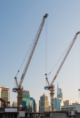 Fototapeta na wymiar Construction site in modern city